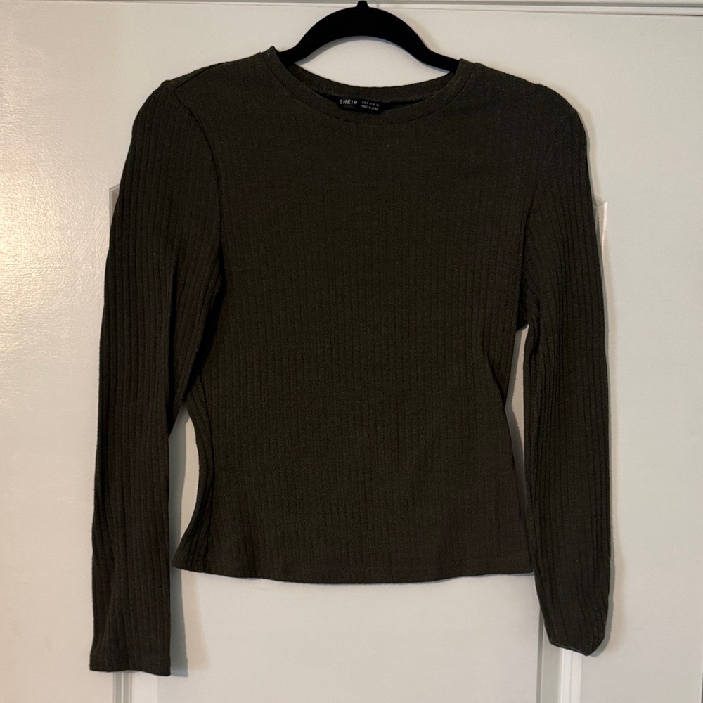 Urban Outfitters Dark Olive Long Sleeve Top